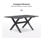 PURPLE LEAF Salon de jardin d'extérieur en aluminium et chaises tressées avec coussins inclus pour décoration de cour et de cuisine