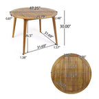 Christopher Knight Home Maura Outdoor Acacia Wood 5 Piece Dining Set with Water Resistant Cushion