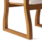 Christopher Knight Home Kittama, ensemble de salle à manger d'extérieur 7 pièces en bois d'acacia et métal rustique avec coussins, teck et crème