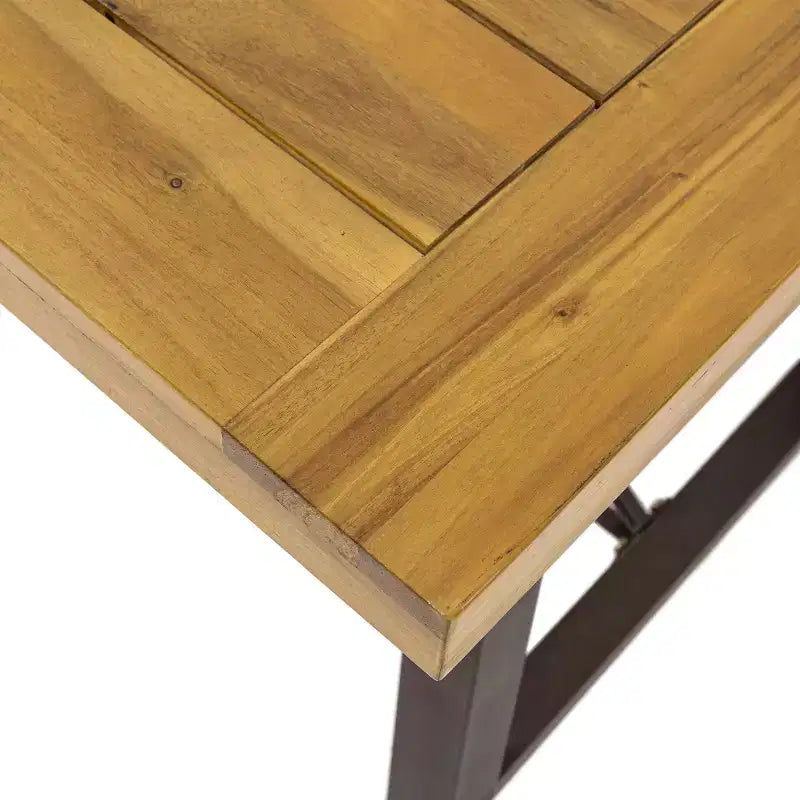 Ensemble de salle à manger d'extérieur 6 pièces Christopher Knight Home Boland en osier et bois d'acacia avec banc, teck/marron multicolore