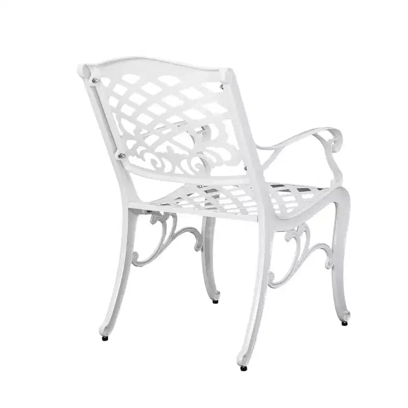 Christopher Knight Home Sarasota 5-Piece Cast Aluminum Outdoor Dining Set with Floral Scroll Design