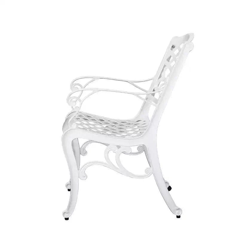 Christopher Knight Home Sarasota 5-Piece Cast Aluminum Outdoor Dining Set with Floral Scroll Design