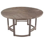 Whisen 5-Piece Outdoor Kitchen Dining Set for 4, Patio Round Dining Table And Chairs Set with Umbrella Hole and Removable Cushions