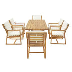 Whisen 5-Piece Outdoor Kitchen Dining Set for 4, Patio Round Dining Table And Chairs Set with Umbrella Hole and Removable Cushions