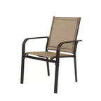 GDFStudio Eudora Outdoor Weatherproof 7 Pieces Patio Dining Set with 6 Textilene Chairs