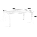 GDFStudio Eudora Outdoor Weatherproof 7 Pieces Patio Dining Set with 6 Textilene Chairs