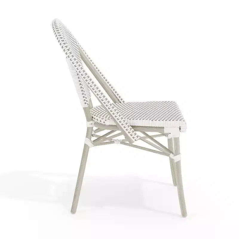 Martha Stewart Lily Pond Indoor-Outdoor Bistro Dining Table with 4 Stackable Bistro Chairs
