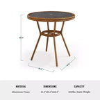 Martha Stewart Lily Pond Indoor-Outdoor Bistro Dining Table with 4 Stackable Bistro Chairs