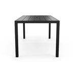 Ensemble de salle à manger d'extérieur 9 pièces Martha Stewart avec 8 chaises empilables et table de 71 pouces, en acier noir