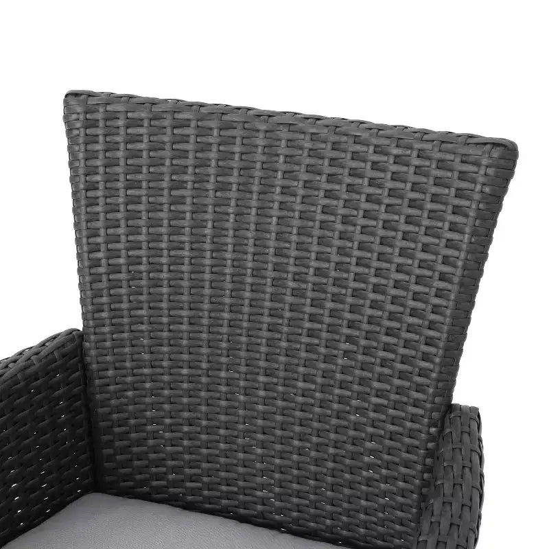 Christopher Knight Home Flamingo Outdoor Acacia Wood and Wicker 9 Piece Dining Set with Cushion