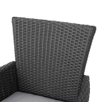 Christopher Knight Home Flamingo Outdoor Acacia Wood and Wicker 9 Piece Dining Set with Cushion