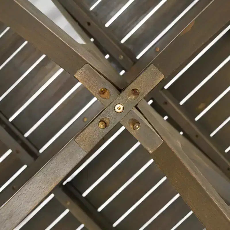Ensemble de salle à manger GDFStudio Tara d'extérieur 5 pièces en osier et bois d'acacia avec coussins