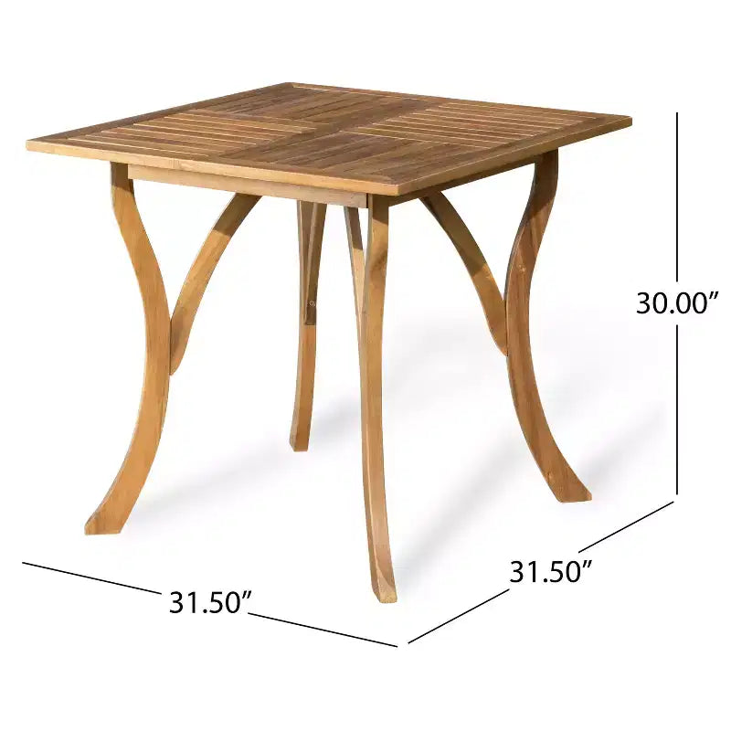 Christopher Knight Home Ferris, ensemble de salle à manger d'extérieur 5 pièces en bois d'acacia et osier avec coussins