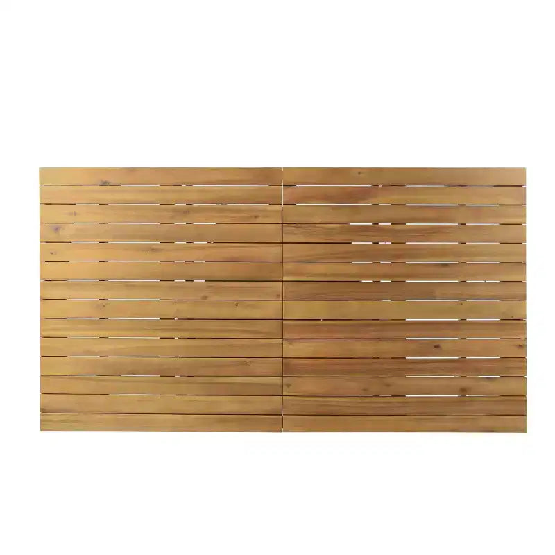 GDFStudio Kenerson Ensemble de salle à manger d'extérieur 9 pièces en osier et bois d'acacia avec table à manger extensible, teck/marron multicolore