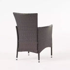 GDFStudio Kenerson Ensemble de salle à manger d'extérieur 9 pièces en osier et bois d'acacia avec table à manger extensible, teck/marron multicolore