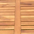Ensemble de salle à manger d'extérieur en osier Whisen 7 pièces avec plateau de table en bois d'acacia, 6 chaises