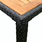 Ensemble de salle à manger d'extérieur en osier Whisen 7 pièces avec plateau de table en bois d'acacia, 6 chaises