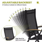 Crestlive Products – Ensembles de salle à manger d'extérieur modernes en aluminium, table de salle à manger de terrasse extensible avec chaises pliantes pour 4 à 10 personnes