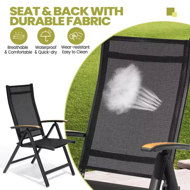 Crestlive Products – Ensembles de salle à manger d'extérieur modernes en aluminium, table de salle à manger de terrasse extensible avec chaises pliantes pour 4 à 10 personnes