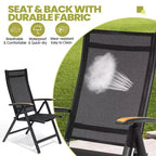 Crestlive Products – Ensembles de salle à manger d'extérieur modernes en aluminium, table de salle à manger de terrasse extensible avec chaises pliantes pour 4 à 10 personnes