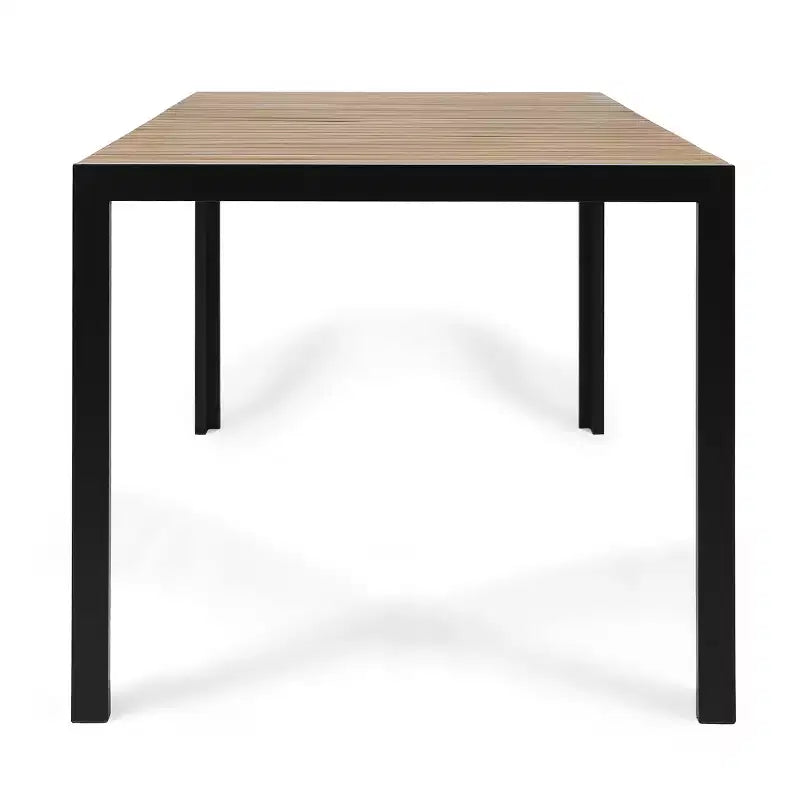 Christopher Knight Home Abel Ensemble de salle à manger 7 pièces en bois d'acacia et osier d'extérieur avec coussins, teck/marron multicolore