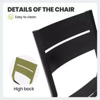 Crestlive Products Ensemble de salle à manger d'extérieur 9 pièces en aluminium, table de 240 cm et 8 chaises, plateau en aluminium, noir pour piscine et pelouse