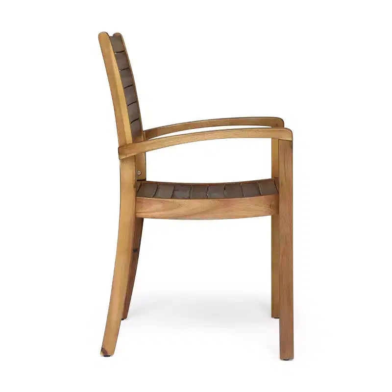 Christopher Knight Home Alderson, ensemble de salle à manger d'extérieur 7 pièces en fer et bois d'acacia, teck et noir