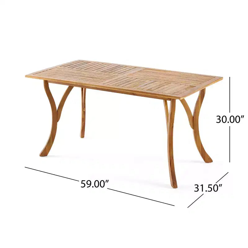 Christopher Knight Home Anchor, Ensemble de salle à manger d'extérieur 7 pièces en bois d'acacia à lattes
