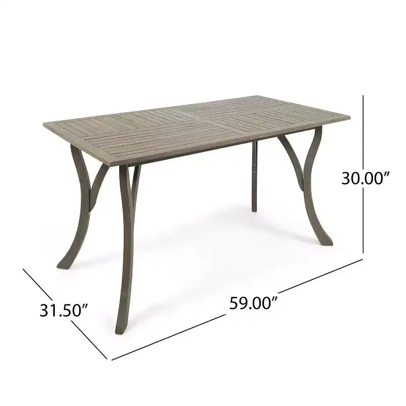 Christopher Knight Home Anchor, Ensemble de salle à manger d'extérieur 7 pièces en bois d'acacia à lattes