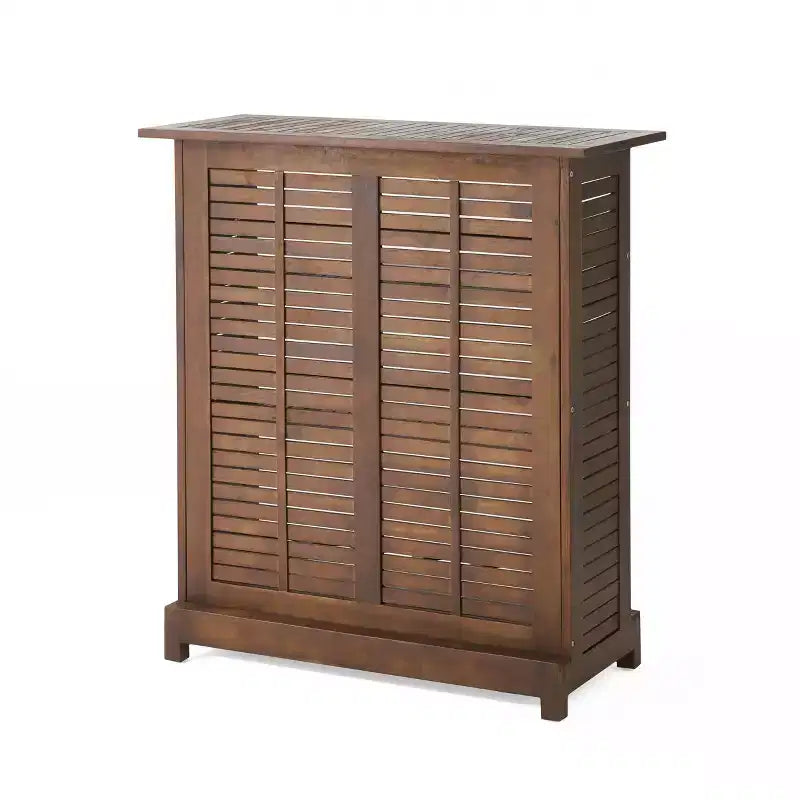 Christopher Knight Home Riviera Outdoor Acacia Wood 3 Piece Bar Set, Rich Mahogany