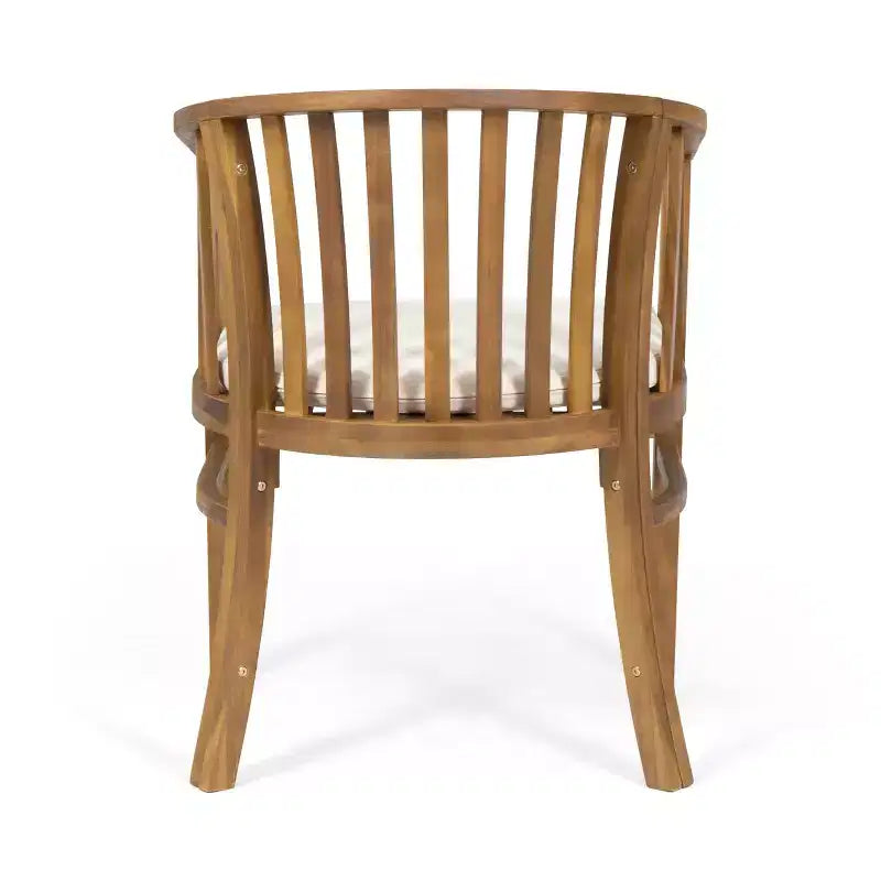 Christopher Knight Home Alondra – Ensemble de salle à manger extensible 9 pièces en bois d'acacia pour extérieur avec coussins, teck/crème
