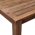 Ensemble de salle à manger d'extérieur 7 pièces Whisen - 6 places, table et chaises de jardin en bois d'extérieur, ensembles de meubles de patio résistants aux intempéries