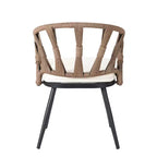 Whisen Contemporary Outdoor Set with PE Rattan Chairs and Plastic Wood Table,Suitable for Gardens and Lawns
