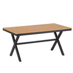 Whisen Contemporary Outdoor Set with PE Rattan Chairs and Plastic Wood Table,Suitable for Gardens and Lawns