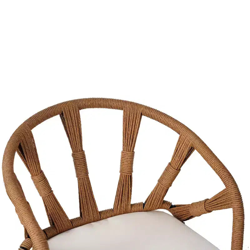 Whisen Contemporary Outdoor Set with PE Rattan Chairs and Plastic Wood Table,Suitable for Gardens and Lawns