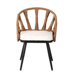 Whisen Contemporary Outdoor Set with PE Rattan Chairs and Plastic Wood Table,Suitable for Gardens and Lawns