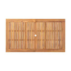 Christopher Knight Home Elmar Ensemble de salle à manger extensible 9 pièces en bois et osier pour l'extérieur