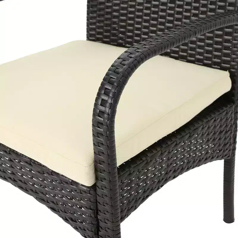 Christopher Knight Home Elmar Ensemble de salle à manger extensible 9 pièces en bois et osier pour l'extérieur