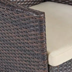 Christopher Knight Home Outdoor Acacia Wood and Wicker 7 Piece Dining Set with Cushions