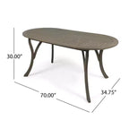 Christopher Knight Home Klondike Ensemble de salle à manger 7 pièces en bois d'acacia et osier avec coussins