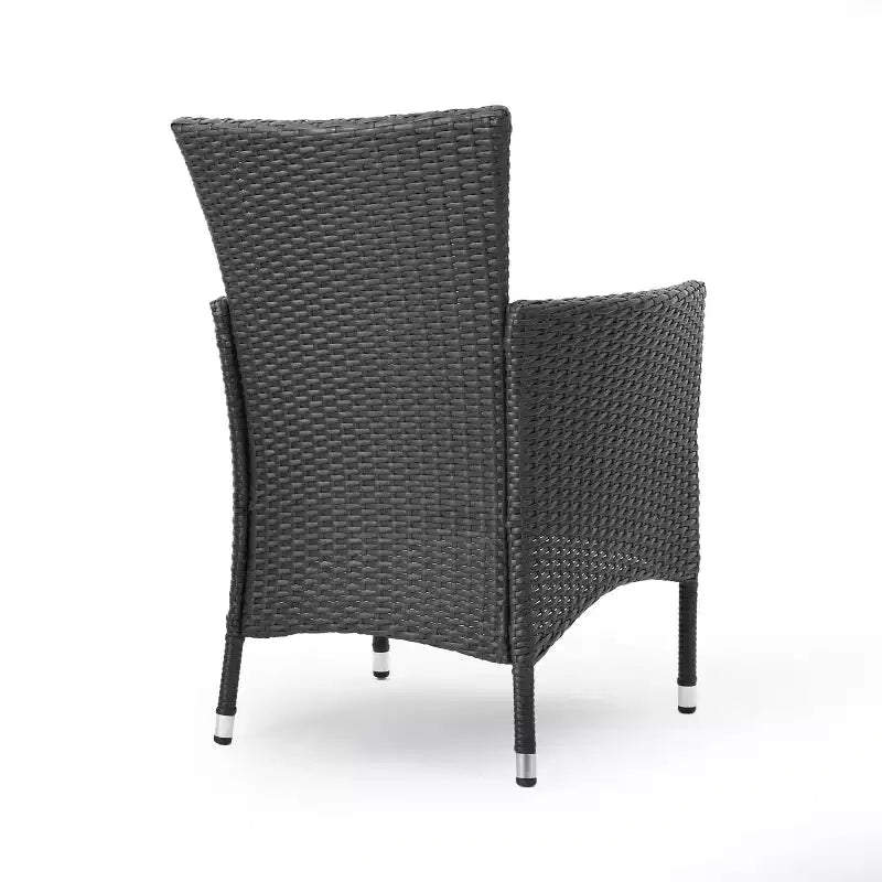 Christopher Knight Home Coronados Ensemble repas d'extérieur 5 pièces en bois d'acacia et osier avec coussins