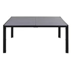 Ensemble table et chaises de salle à manger d'extérieur 7 pièces Whisen en acier résistant aux intempéries, ensemble de salle à manger de patio pour balcon, arrière-cour