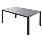 Ensemble table et chaises de salle à manger d'extérieur 7 pièces Whisen en acier résistant aux intempéries, ensemble de salle à manger de patio pour balcon, arrière-cour
