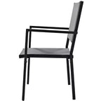 Ensemble table et chaises de salle à manger d'extérieur 7 pièces Whisen en acier résistant aux intempéries, ensemble de salle à manger de patio pour balcon, arrière-cour
