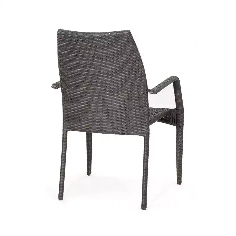 Christopher Knight Home Harbor Outdoor Wicker and Aluminum 7 Piece Dining Set, Multibrown/Brown