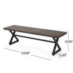 Christopher Knight Home Aisha Outdoor Wicker and Aluminum 6 Piece Dining Set with Bench, Multibrown/Brown