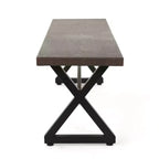 Christopher Knight Home Aisha Outdoor Wicker and Aluminum 6 Piece Dining Set with Bench, Multibrown/Brown