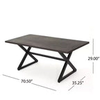 Christopher Knight Home Aisha Outdoor Wicker and Aluminum 6 Piece Dining Set with Bench, Multibrown/Brown