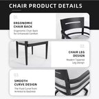 Christopher Knight Home Larry Outdoor 7 Piece Aluminum and Sintered Stone Dining Set with Removable Sunbrella Cushions
