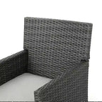 Christopher Knight Home Wes Outdoor Acacia Wood and Wicker 5 Piece Dining Set with Cushion